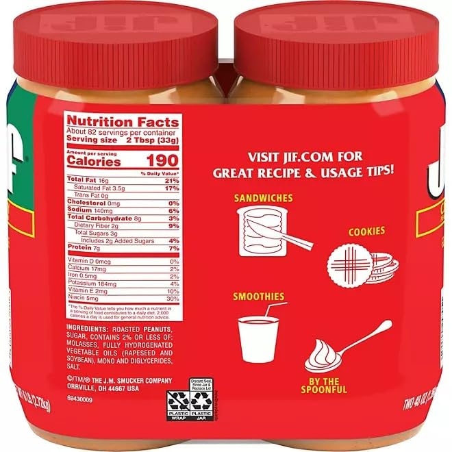 Jif Creamy Peanut Butter (48 oz., 2 pk.)